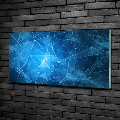 Foto obraz szklany Niebieskie linie