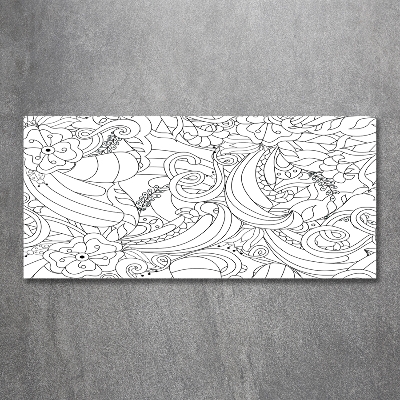 Schilderij op glas Ornamenten