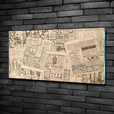 Foto obraz szklany Starodawna gazeta