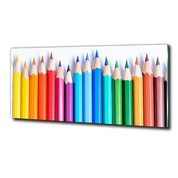 Foto schilderij op glas Kleurpotloden