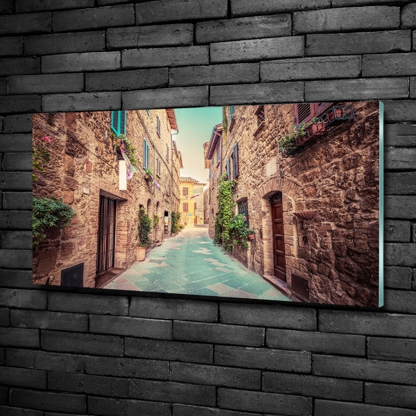Schilderij glas Italiaanse straten