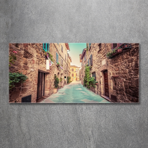 Schilderij glas Italiaanse straten