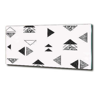 Foto schilderij op glas Achtergrond met driehoeken