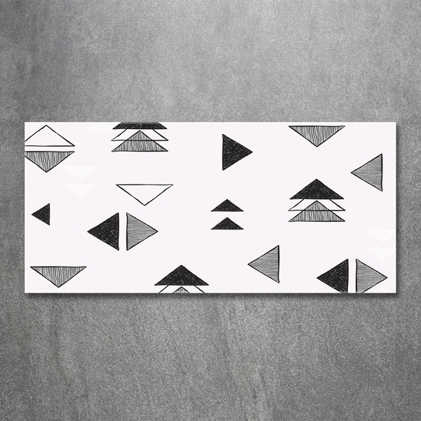 Foto schilderij op glas Achtergrond met driehoeken