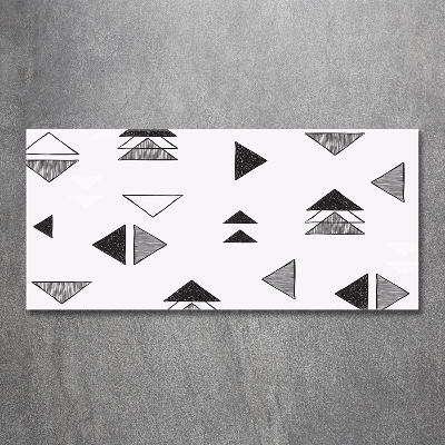 Foto schilderij op glas Achtergrond met driehoeken