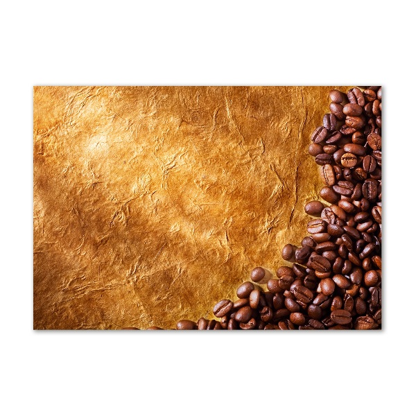 Schilderij glas Koffiebonen
