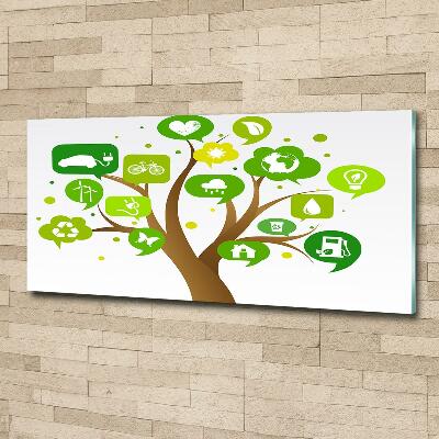 Schilderij glas Ecologische boom