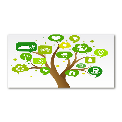 Schilderij glas Ecologische boom
