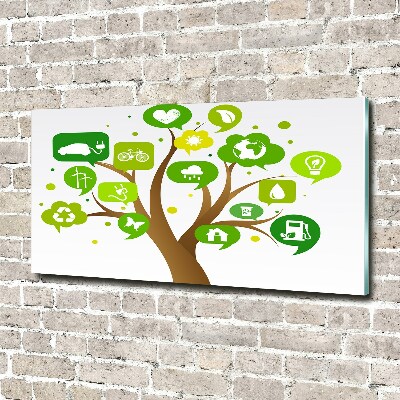 Schilderij glas Ecologische boom