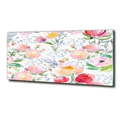 Schilderij glas Klaprozen