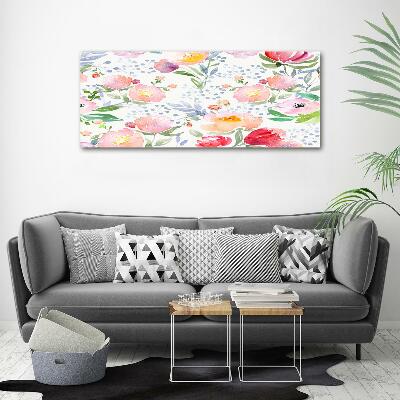 Schilderij glas Klaprozen