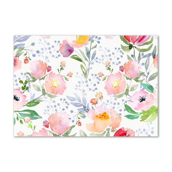 Schilderij glas Klaprozen