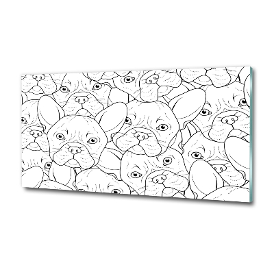 Schilderij op glas Franse bulldogs