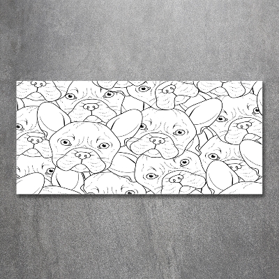 Schilderij op glas Franse bulldogs
