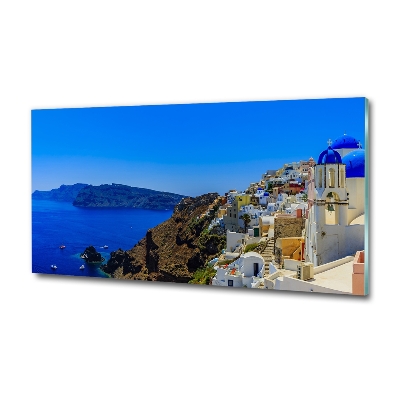 Glazen schilderij Santorini, Griekenland