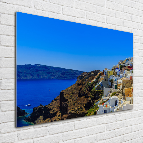 Glazen schilderij Santorini, Griekenland