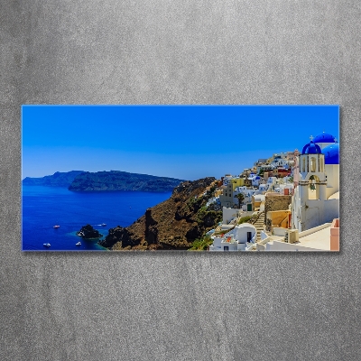 Glazen schilderij Santorini, Griekenland