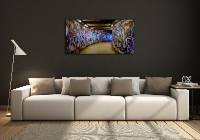 Foto obraz szklany Graffiti w metrze