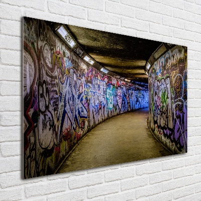 Foto obraz szklany Graffiti w metrze
