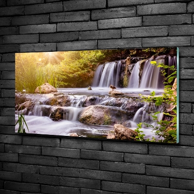 Schilderij glas Waterval
