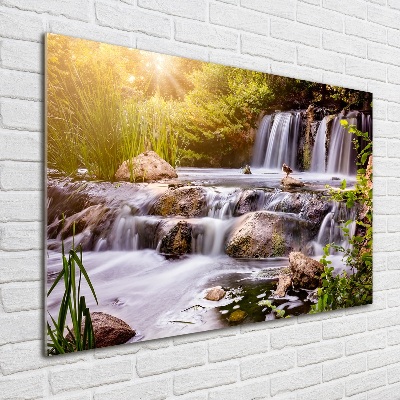 Schilderij glas Waterval