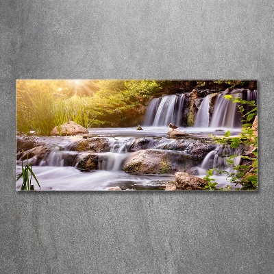 Schilderij glas Waterval