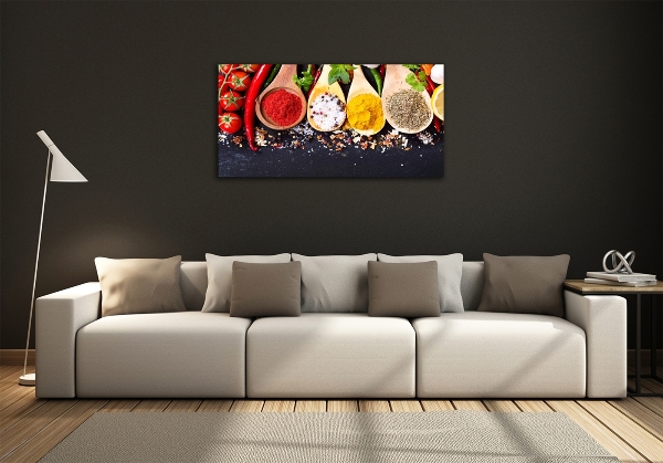 Foto schilderij op glas Specerijenmengsel