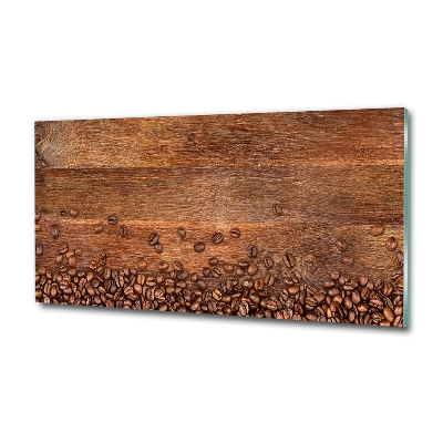Schilderij glas Koffiebonen