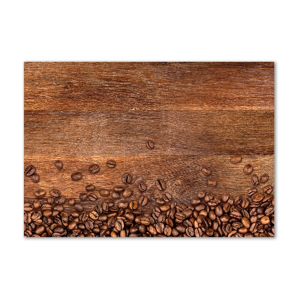 Schilderij glas Koffiebonen