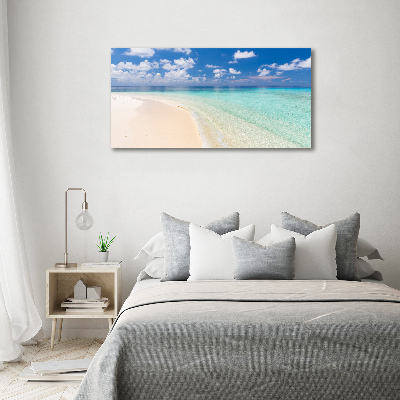Foto schilderij op glas Strand op de Malediven