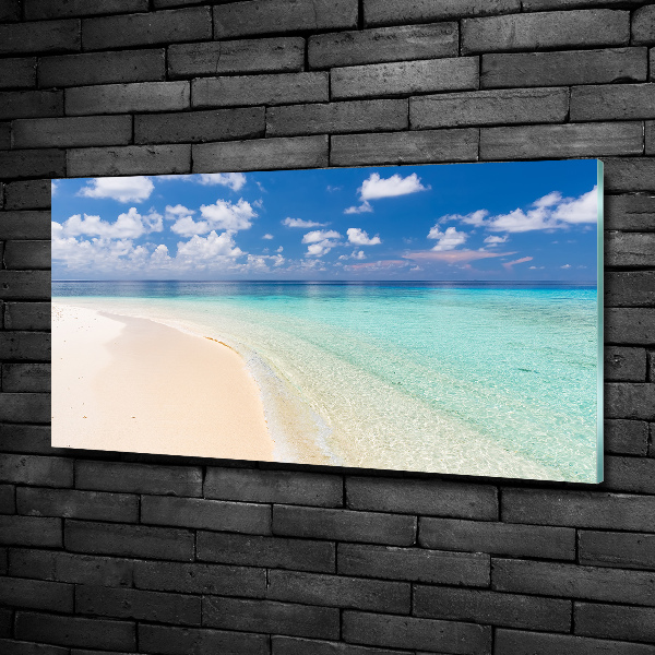 Foto schilderij op glas Strand op de Malediven
