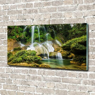 Schilderij glas Waterval