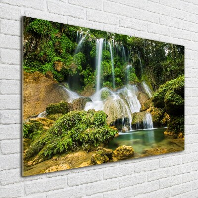 Schilderij glas Waterval