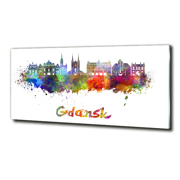 Foto schilderij op glas Kleurrijk Gdańsk