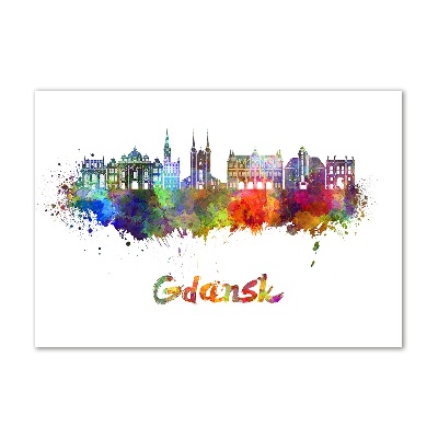 Fotoobraz na ścianę szklany Kolorowy Gdańsk