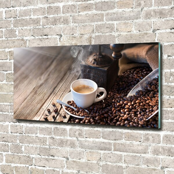 Foto schilderij op glas Ochtendkoffie