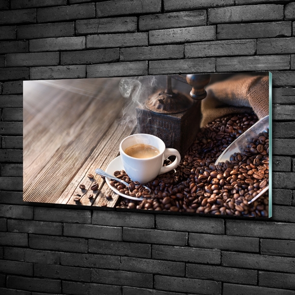 Foto schilderij op glas Ochtendkoffie
