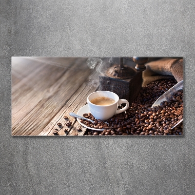 Foto schilderij op glas Ochtendkoffie
