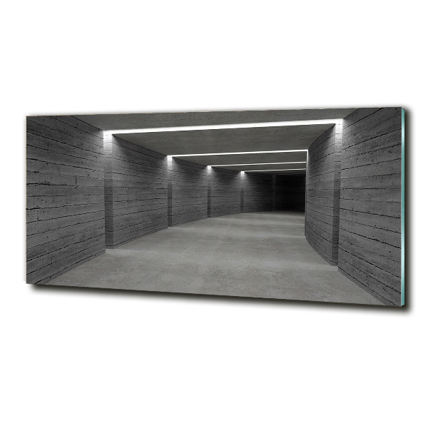 Glazen schilderij Betonnen tunnel