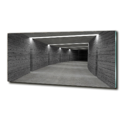 Glazen schilderij Betonnen tunnel