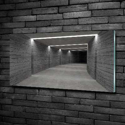 Glazen schilderij Betonnen tunnel