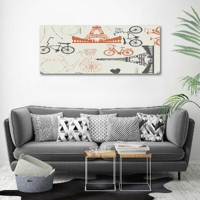 Schilderij op glas Symbolen van Frankrijk