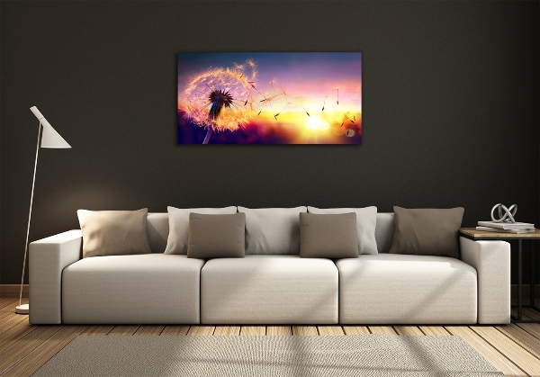 Schilderij op glas Paardebloem