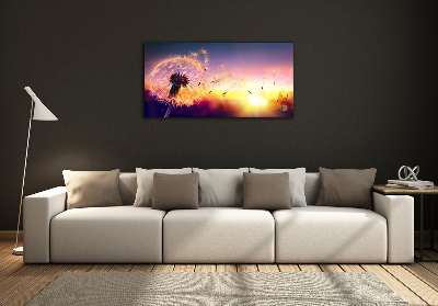 Schilderij op glas Paardebloem