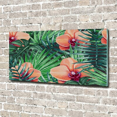 Schilderij glas Orchidee
