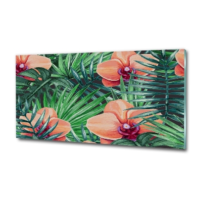 Schilderij glas Orchidee