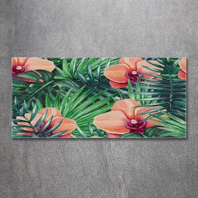 Schilderij glas Orchidee