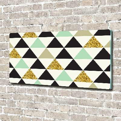 Schilderij glas Kleurrijke driehoeken