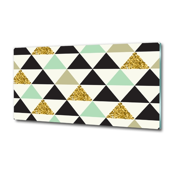 Schilderij glas Kleurrijke driehoeken