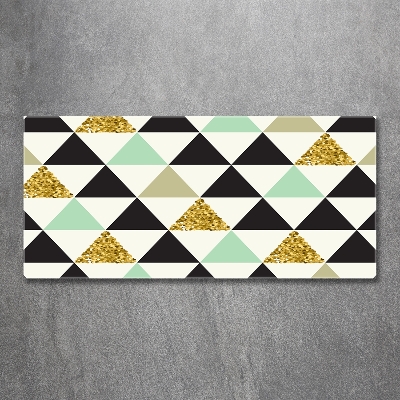 Schilderij glas Kleurrijke driehoeken